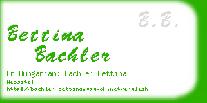 bettina bachler business card